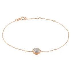 Histoire d'Or Bracelet Anne-laure Or Rose Diamant Discount