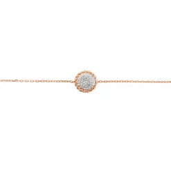 Histoire d'Or Bracelet Anne-laure Or Rose Diamant Discount