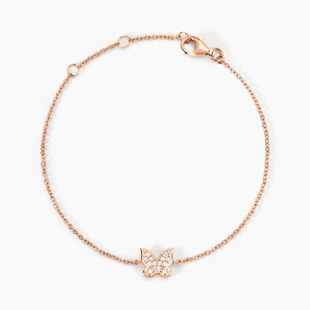 Histoire d'Or Bracelet Anne-lise Argent Rose Oxyde De Zirconium Discount