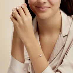 Histoire d'Or Bracelet Anne-lise Argent Rose Oxyde De Zirconium Discount