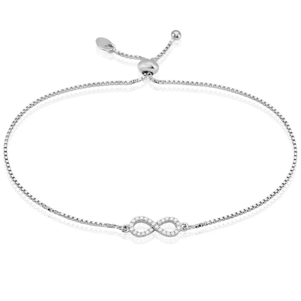 Histoire d'Or Bracelet Argent Blanc Anona Oxydes De Zirconium Hot