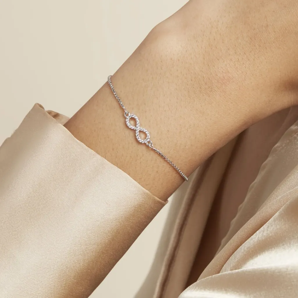 Histoire d'Or Bracelet Argent Blanc Anona Oxydes De Zirconium Hot