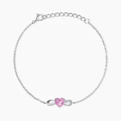 Histoire d'Or Bracelet Argent Blanc Atieno Oxyde De Zirconium argent blanc oxyde rose Hot