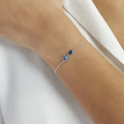 Histoire d'Or Bracelet Argent Blanc Brenna Oxydes De Zirconium argent blanc oxyde bleu swiss Discount