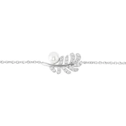Histoire d'Or Bracelet Argent Blanc Edytha Perle De Culture Oxydes De Zirconium Outlet