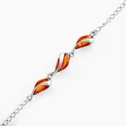 Histoire d'Or Bracelet Argent Blanc Eve-liseae Ambre Hot