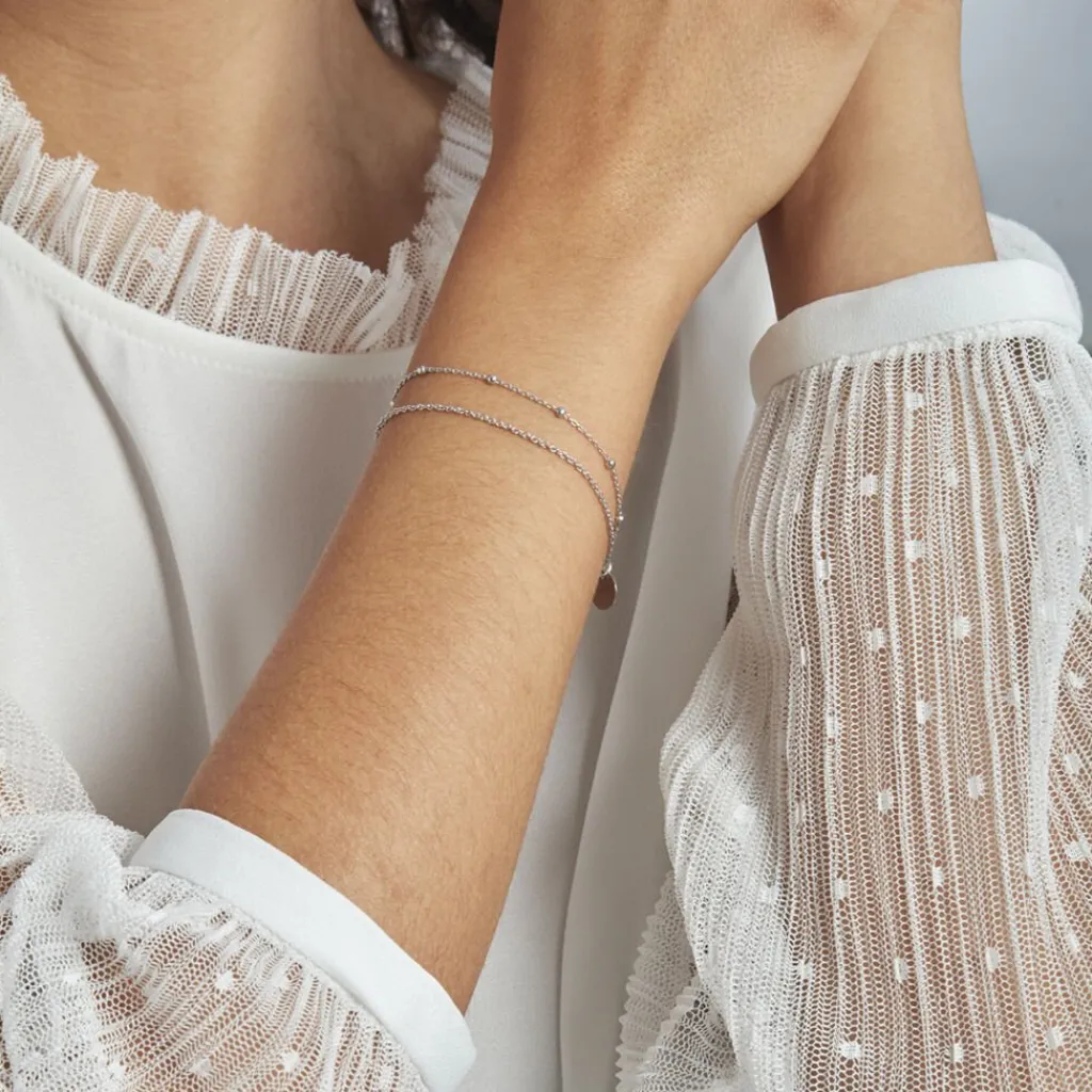 Histoire d'Or Bracelet Argent Blanc Mireio Online