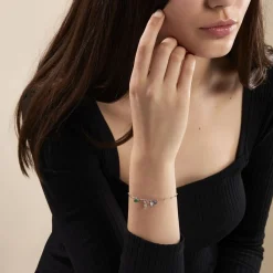 Histoire d'Or Bracelet Argent Blanc Paulino Pierres Artificelles Clearance