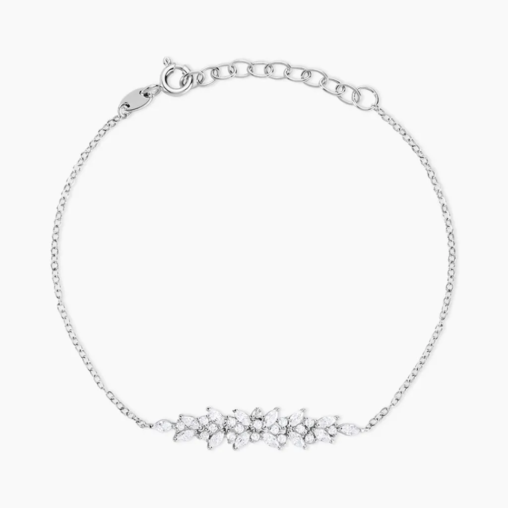 Histoire d'Or Bracelet Argent Blanc Precieux Flocon Oxyde De Zirconium Best