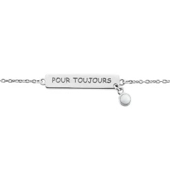 Histoire d'Or Bracelet Argent Blanc Sameera Agate Outlet