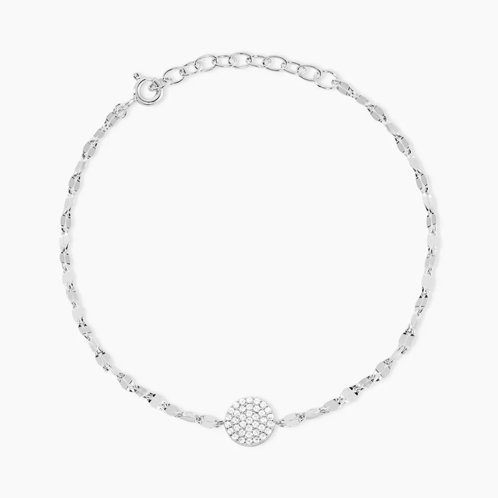 Histoire d'Or Bracelet Argent Blanc Turin Oxydes De Zirconium