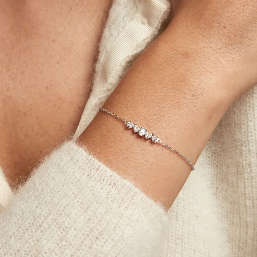 Histoire d'Or Bracelet Argent Blanc Winter Sweetness Oxyde De Zirconium Best