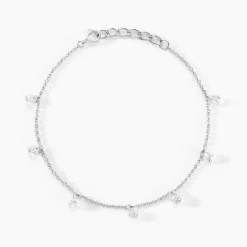 Histoire d'Or Bracelet Argent Collie Argent Blanc Oxyde Hot