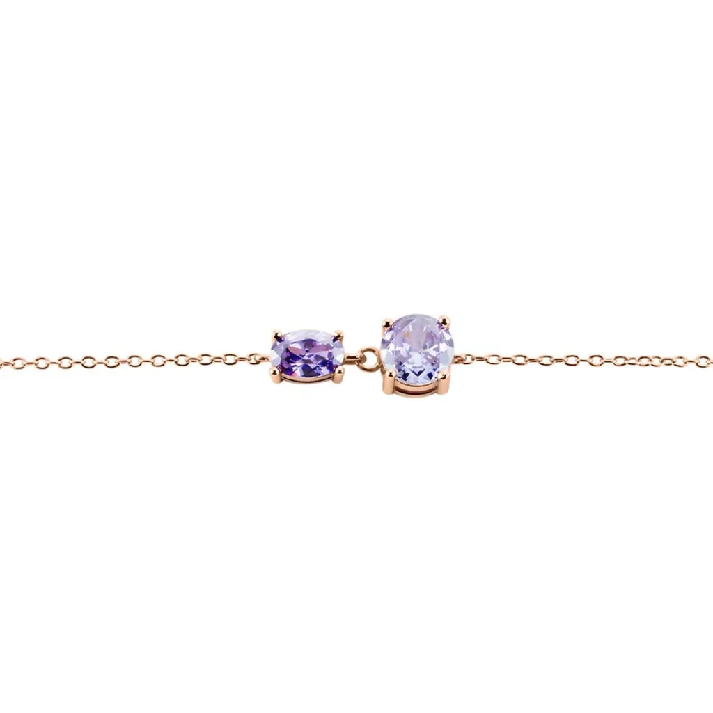 Histoire d'Or Bracelet Argent Rose Brenna Oxyde De Zirconium argent rose oxyde violet Clearance