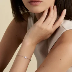 Histoire d'Or Bracelet Argent Tania Oxydes De Zirconium argent blanc oxyde rose Online