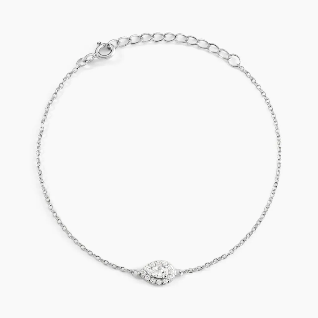 Histoire d'Or Bracelet Argent Tania Oxydes De Zirconium argent blanc oxyde Best