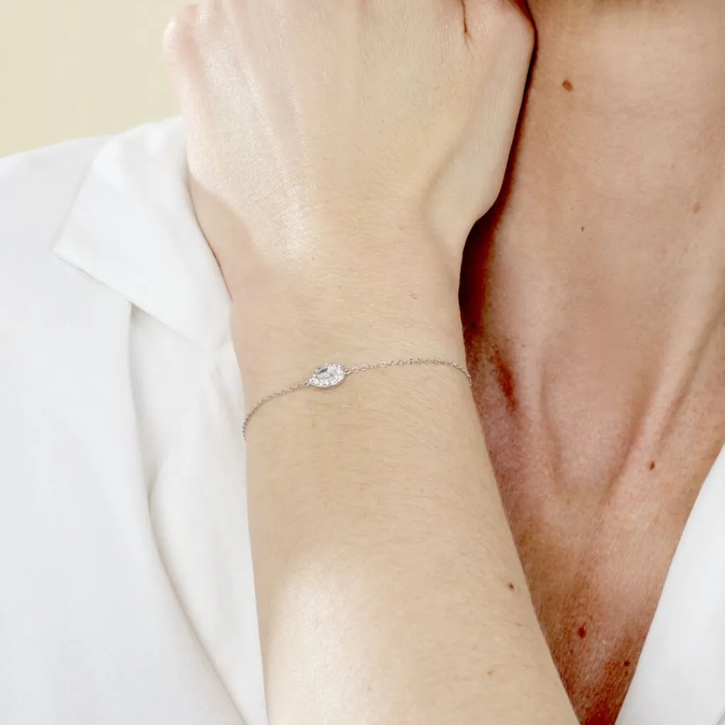 Histoire d'Or Bracelet Argent Tania Oxydes De Zirconium argent blanc oxyde Best