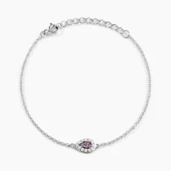 Histoire d'Or Bracelet Argent Tania Oxydes De Zirconium argent blanc oxyde violet Online