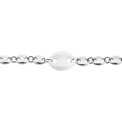 Histoire d'Or Bracelet Ashoka Argent Blanc Céramique argent blanc céramique blanc Sale