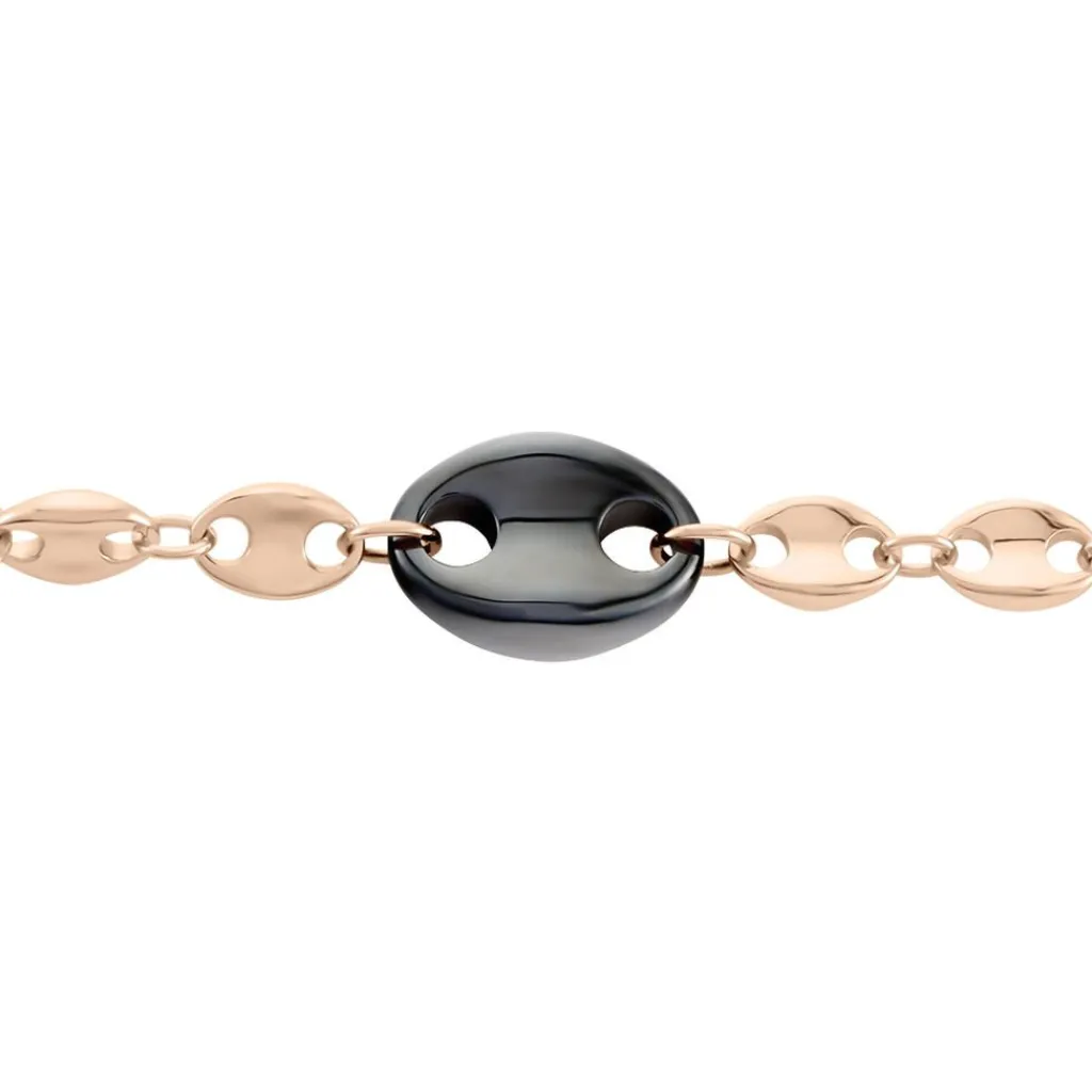 Histoire d'Or Bracelet Ashoka Argent Rose Céramique argent rose céramique noir Hot