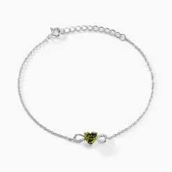 Histoire d'Or Bracelet Atieno Argent Blanc Oxyde De Zirconium argent blanc oxyde vert
