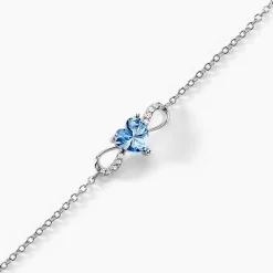 Histoire d'Or Bracelet Atieno Argent Blanc Oxyde De Zirconium argent blanc oxyde bleu sky Online