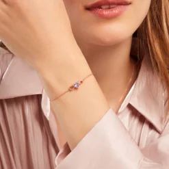 Histoire d'Or Bracelet Atieno Argent Rose Oxyde De Zirconium argent rose oxyde lavande Discount