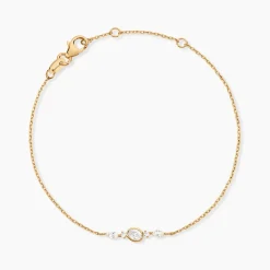 Histoire d'Or Bracelet Aurena Plaqué Or Jaune Oxyde De Zirconium Discount