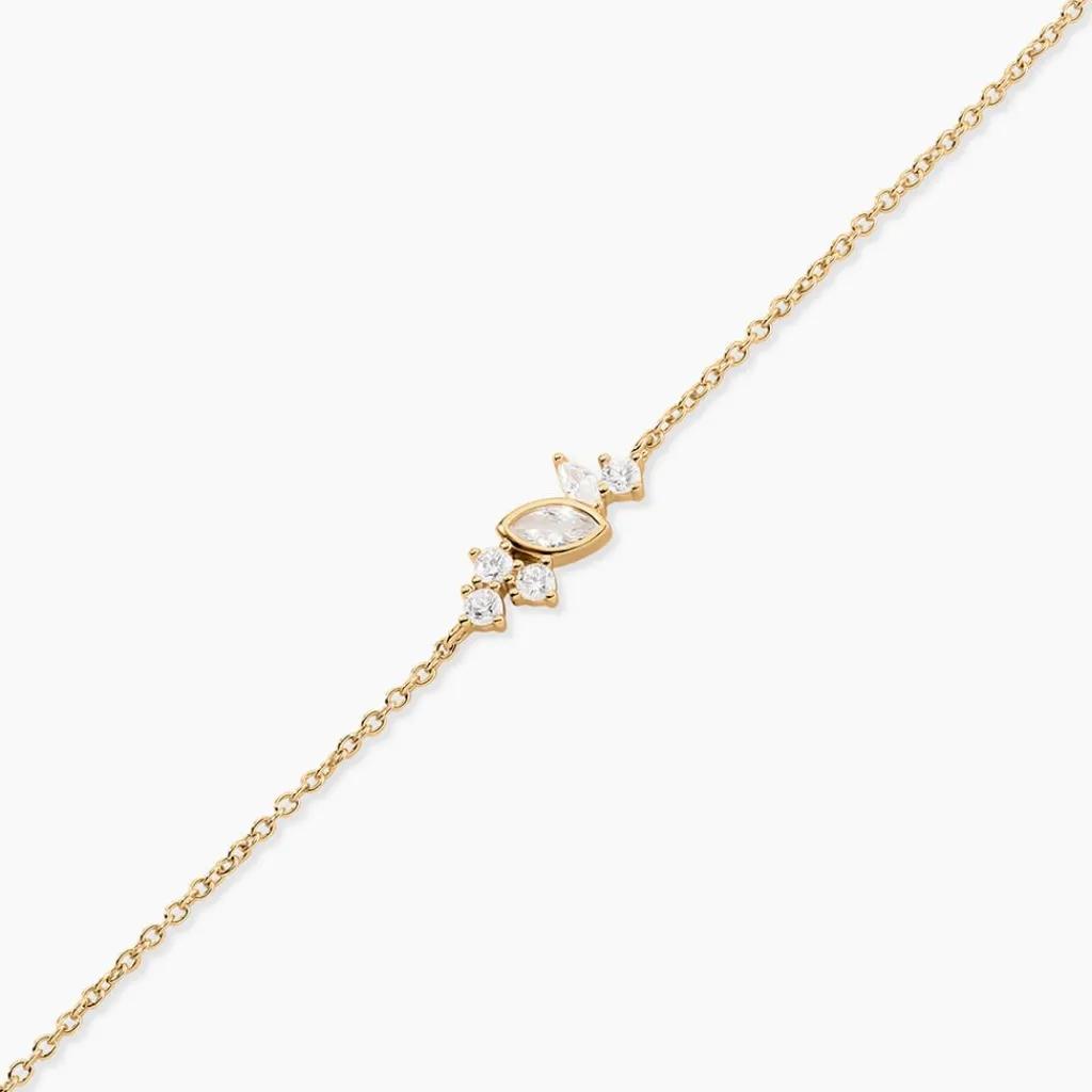 Histoire d'Or Bracelet Aurena Plaque Or Jaune Oxyde De Zirconium Outlet