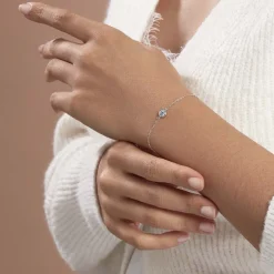 Histoire d'Or Bracelet Auxana Argent Blanc Oxyde De Zirconium argent blanc oxyde bleu Online