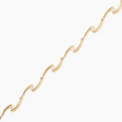 Histoire d'Or Bracelet Ayda Plaqué Or Jaune Oxyde De Zirconium Outlet