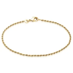 Histoire d'Or Bracelet Azelys Maille Corde Plaqué Or Jaune Outlet