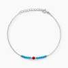 Histoire d'Or Bracelet Behati Argent Blanc Corail Turquoise Outlet