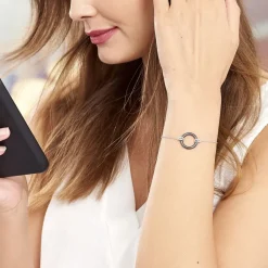 Histoire d'Or Bracelet Bertillianne Argent Blanc Céramique Et Oxyde De Zirconium Best