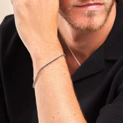 Histoire d'Or Bracelet Black Diamond Or Blanc Diamant Noirs Clearance