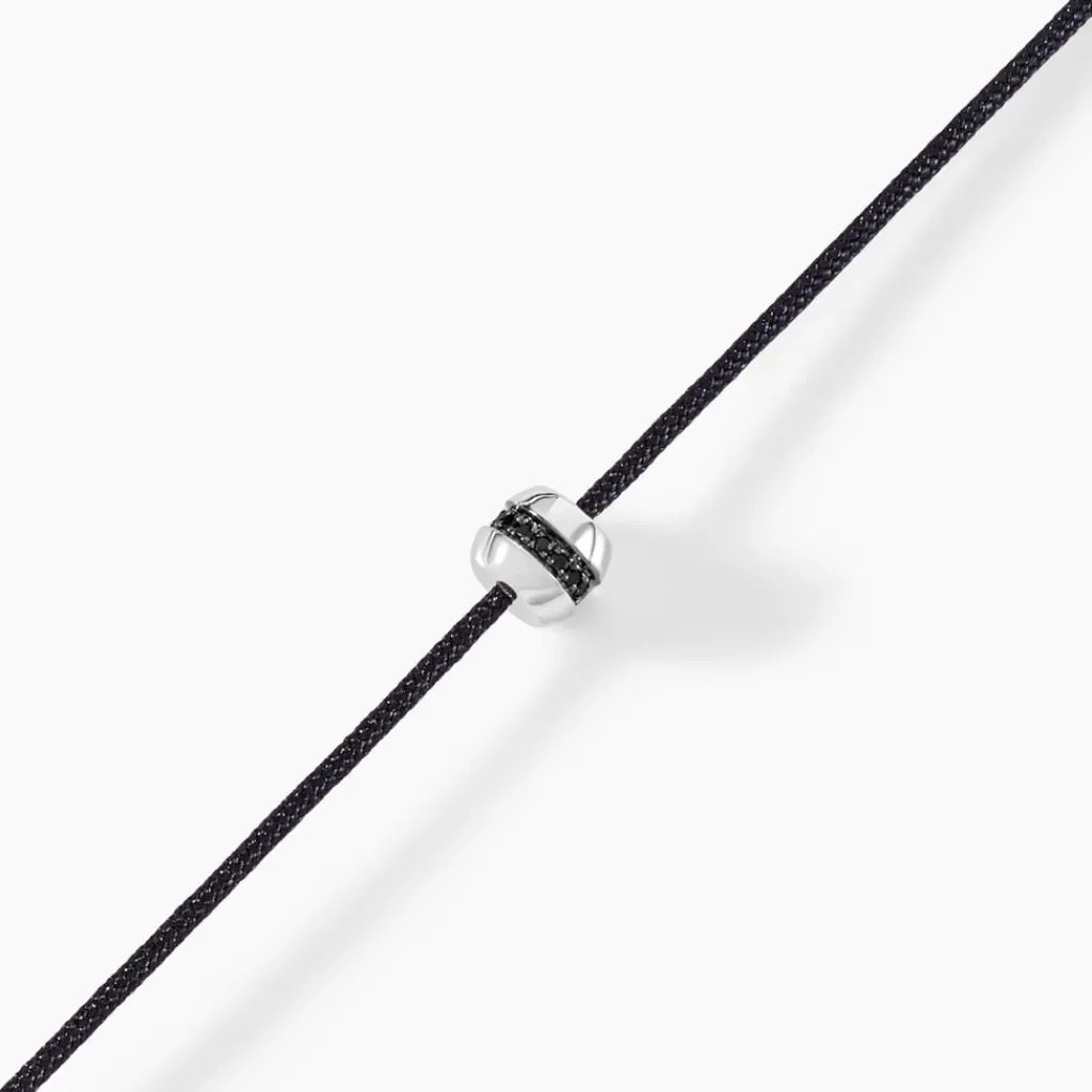 Histoire d'Or Bracelet Black Diamond Or Blanc Diamant Noirs