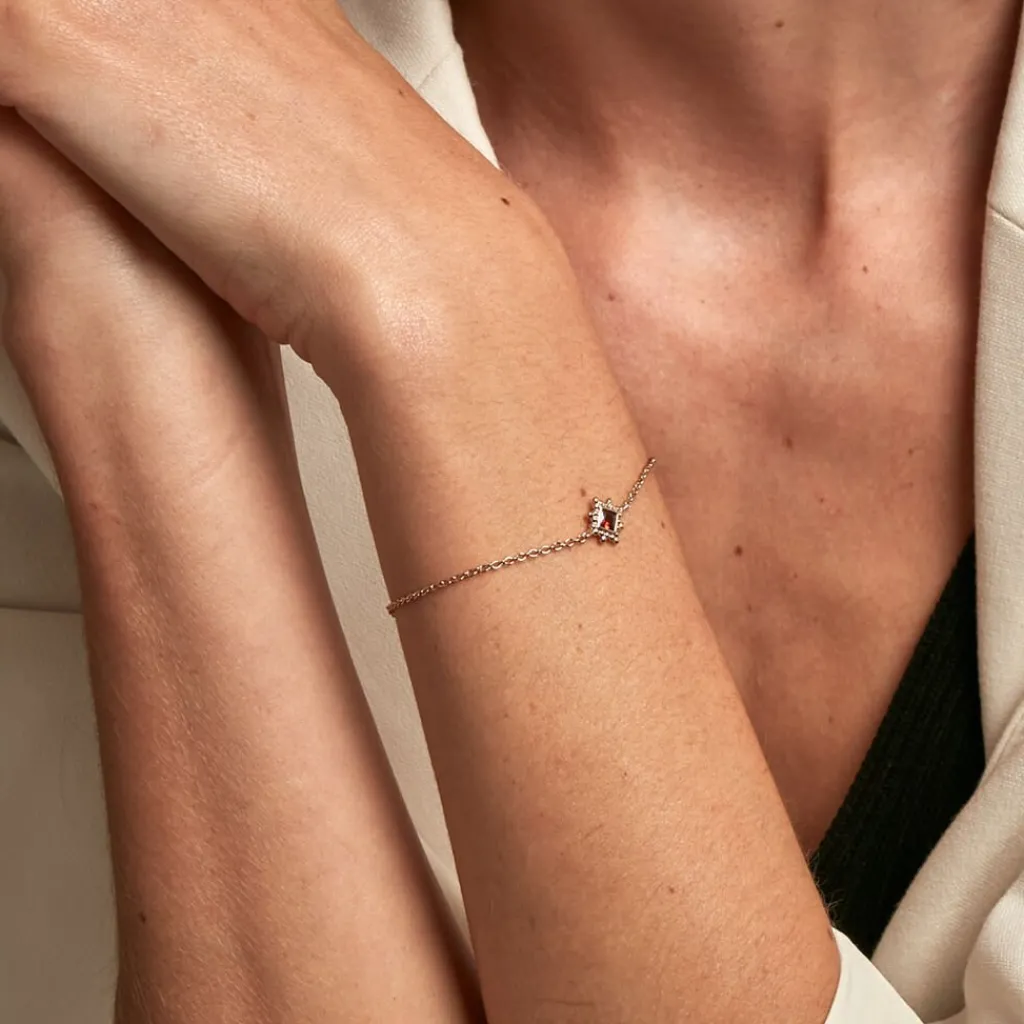 Histoire d'Or Bracelet Bobbie Plaqué Or Jaune Oxyde De Zirconium Discount