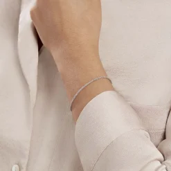 Histoire d'Or Bracelet Cacilda Maille Corde Argent Blanc New