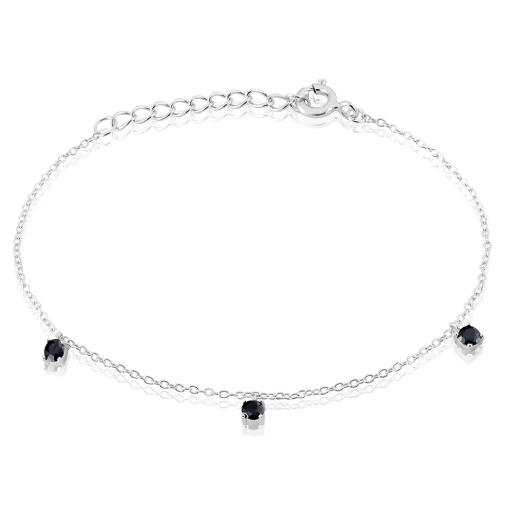 Histoire d'Or Bracelet Callias Argent Blanc Oxyde De Zirconium Noir Outlet