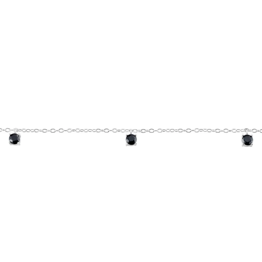 Histoire d'Or Bracelet Callias Argent Blanc Oxyde De Zirconium Noir Outlet