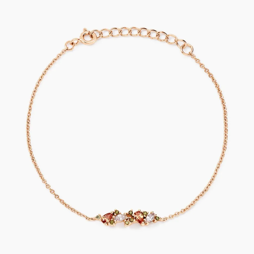 Histoire d'Or Bracelet Camelia Argent Rose Oxyde De Zirconium argent rose oxyde champagne Online