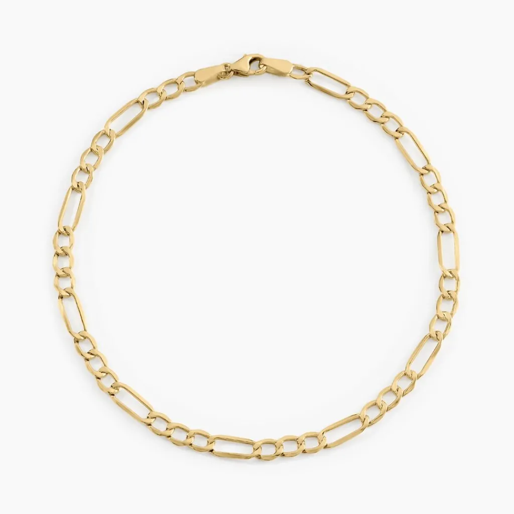 Histoire d'Or Bracelet Cameo Maille Alternée 1/3 or jaune Sale