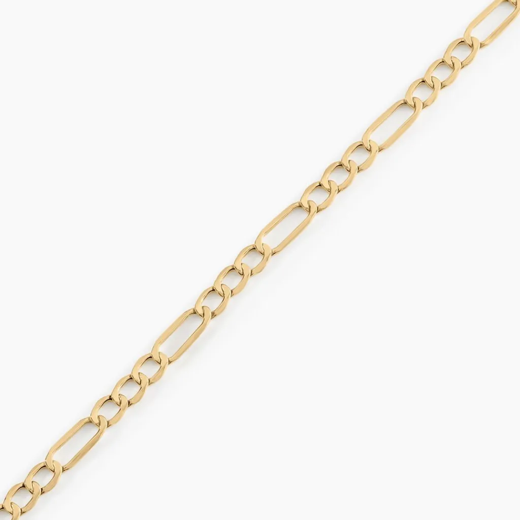 Histoire d'Or Bracelet Cameo Maille Alternée 1/3 or jaune Sale