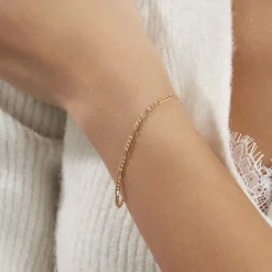 Histoire d'Or Bracelet Cameo Maille Alternee 1/3 or jaune Hot