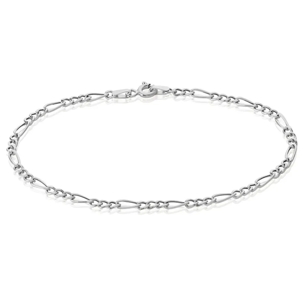 Histoire d'Or Bracelet Cameo Maille Alternee 1/3 or blanc Hot