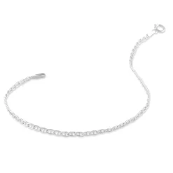 Histoire d'Or Bracelet Capucin Or Blanc Maille Marine Plate Online