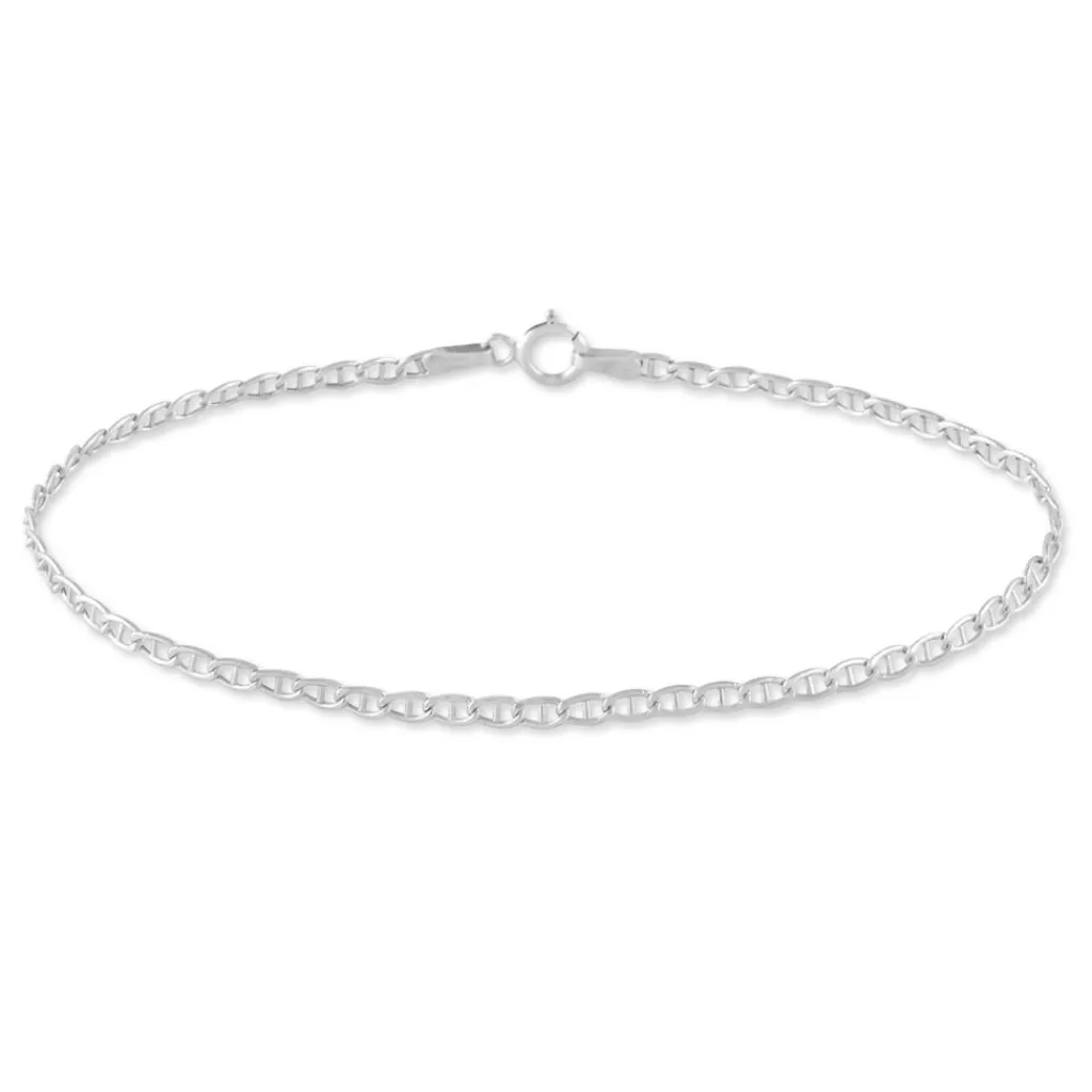 Histoire d'Or Bracelet Capucin Maille Marine Plate or blanc Sale