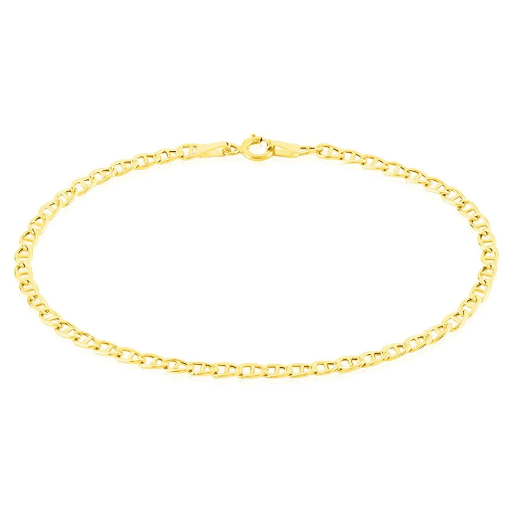 Histoire d'Or Bracelet Capucin Or Jaune Maille Marine Plate Sale