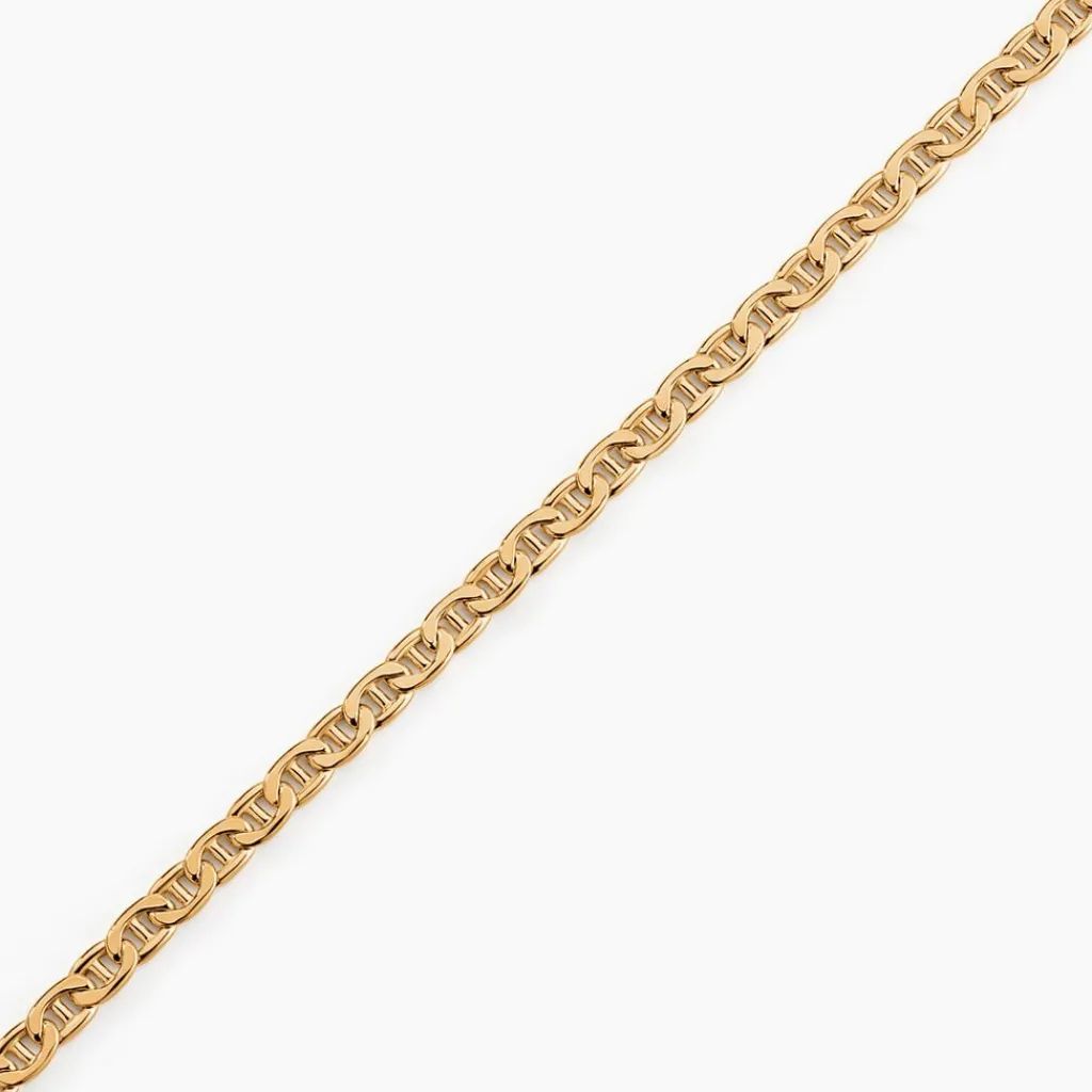 Histoire d'Or Bracelet Capucin Maille Marine Plate or jaune