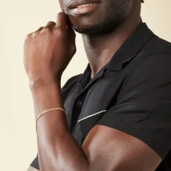 Histoire d'Or Bracelet Capucin Maille Marine Plate or jaune